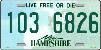 NH license plate 1036826
