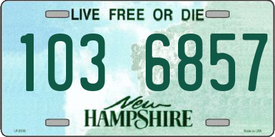 NH license plate 1036857