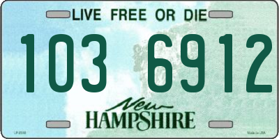 NH license plate 1036912