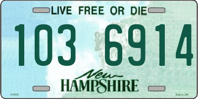 NH license plate 1036914