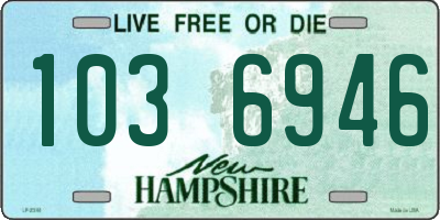 NH license plate 1036946