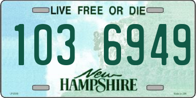 NH license plate 1036949