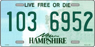 NH license plate 1036952