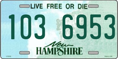 NH license plate 1036953