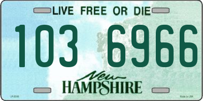 NH license plate 1036966