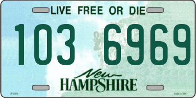 NH license plate 1036969