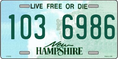 NH license plate 1036986
