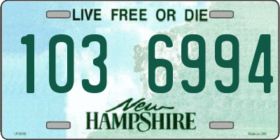 NH license plate 1036994
