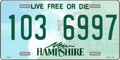NH license plate 1036997