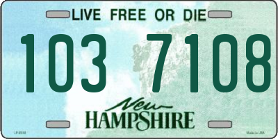 NH license plate 1037108