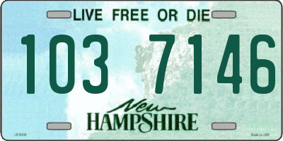 NH license plate 1037146