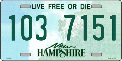 NH license plate 1037151