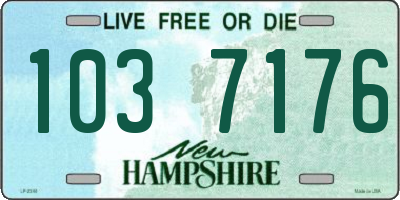 NH license plate 1037176