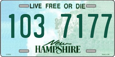 NH license plate 1037177