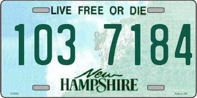 NH license plate 1037184