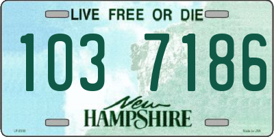 NH license plate 1037186