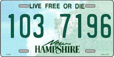 NH license plate 1037196