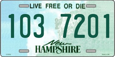 NH license plate 1037201