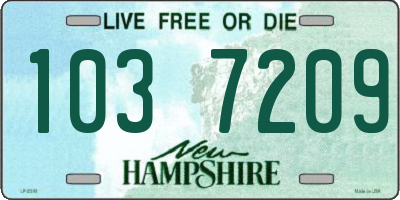 NH license plate 1037209