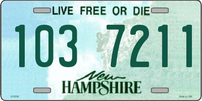 NH license plate 1037211