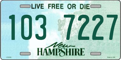 NH license plate 1037227