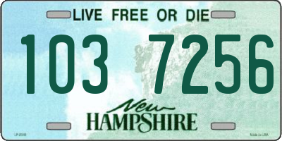 NH license plate 1037256