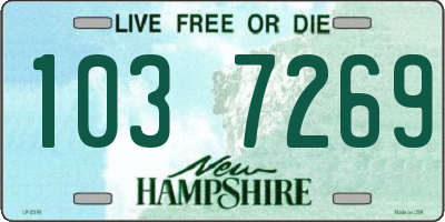 NH license plate 1037269