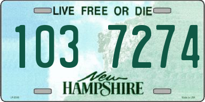 NH license plate 1037274