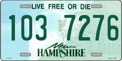 NH license plate 1037276
