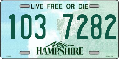 NH license plate 1037282