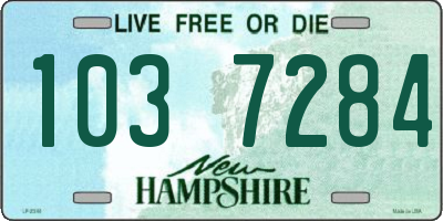 NH license plate 1037284