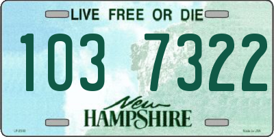 NH license plate 1037322