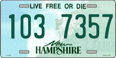 NH license plate 1037357