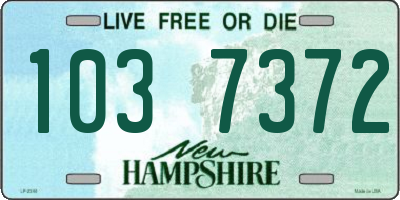 NH license plate 1037372