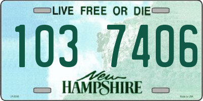 NH license plate 1037406