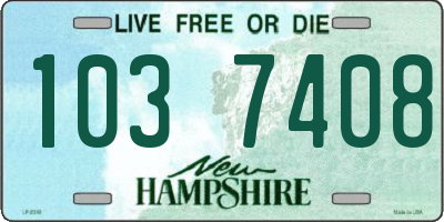 NH license plate 1037408