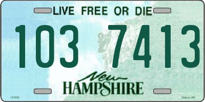NH license plate 1037413