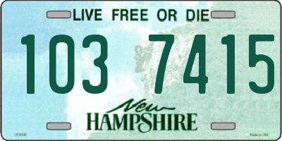 NH license plate 1037415