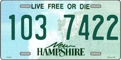 NH license plate 1037422