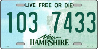 NH license plate 1037433