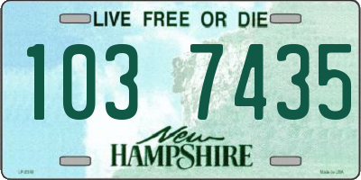 NH license plate 1037435