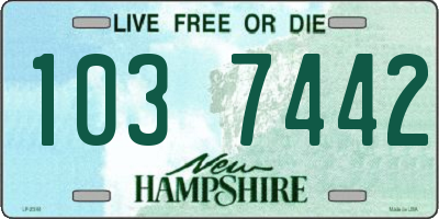 NH license plate 1037442