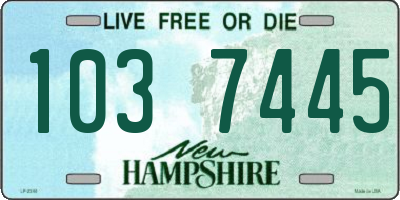 NH license plate 1037445