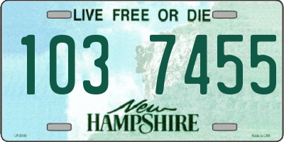 NH license plate 1037455
