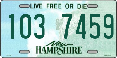 NH license plate 1037459