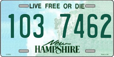 NH license plate 1037462