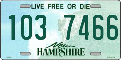 NH license plate 1037466