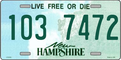 NH license plate 1037472
