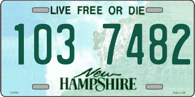 NH license plate 1037482