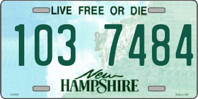 NH license plate 1037484